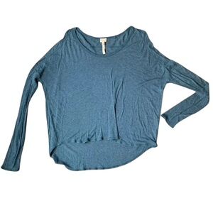 Aritzia Wilfred Free Top Teal green Boxy Long Sleeve Size XS